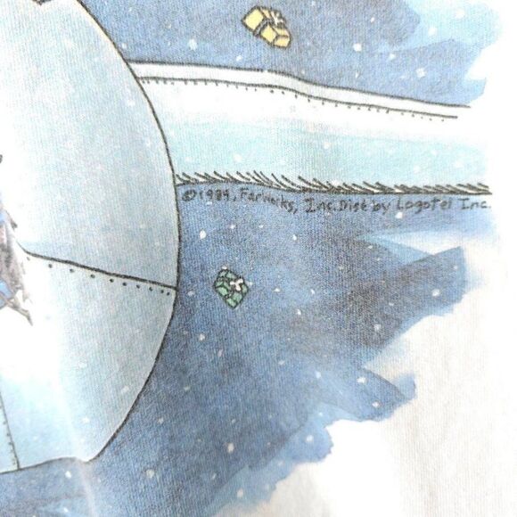 The Far Side Christmas T Shirt Mens Size XL Vintage 80s Santa Claus Cartoon - Picture 3 of 7